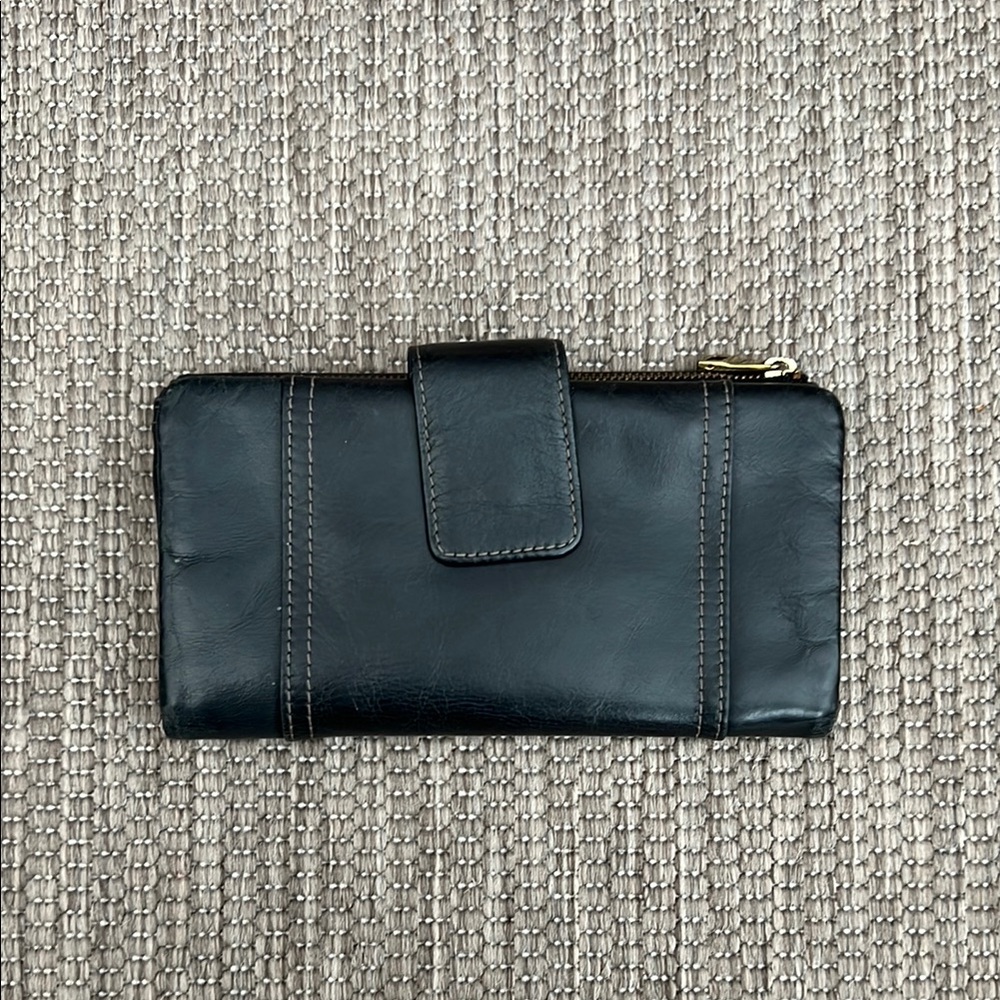 Fossil buffalo hide leather classic black wallet